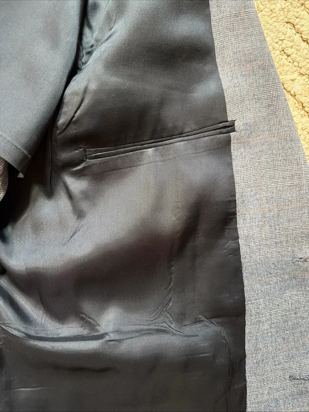 Men's Gray Blue Two-Piece Tailored Suit Jacket & Trousers